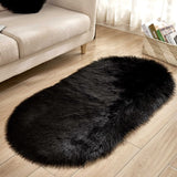 80*180cm Oval Fur Faux Artificial Sheepskin Carpet Washable Seat Pad Fluffy Rugs Hairy Wool Soft Warm Carpets For Living Room