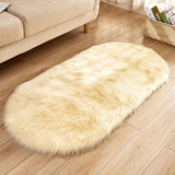 80*180cm Oval Fur Faux Artificial Sheepskin Carpet Washable Seat Pad Fluffy Rugs Hairy Wool Soft Warm Carpets For Living Room