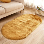 80*180cm Oval Fur Faux Artificial Sheepskin Carpet Washable Seat Pad Fluffy Rugs Hairy Wool Soft Warm Carpets For Living Room