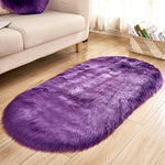 80*180cm Oval Fur Faux Artificial Sheepskin Carpet Washable Seat Pad Fluffy Rugs Hairy Wool Soft Warm Carpets For Living Room