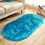 80*180cm Oval Fur Faux Artificial Sheepskin Carpet Washable Seat Pad Fluffy Rugs Hairy Wool Soft Warm Carpets For Living Room