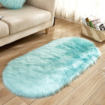 80*180cm Oval Fur Faux Artificial Sheepskin Carpet Washable Seat Pad Fluffy Rugs Hairy Wool Soft Warm Carpets For Living Room