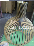 Modern Black Wood Birdcage E27 bulb Pendant light norbic home deco bamboo weaving wooden Pendant lamp