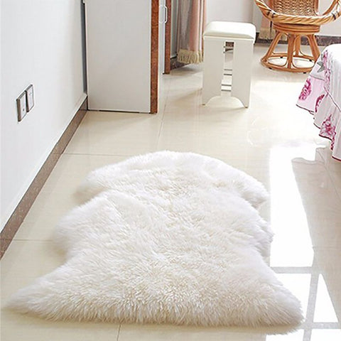 Sheepskin Rug Mat Carpet Pad Anti-Slip Chair Sofa Cover For Bedroom Home Decor Rugs for Bedroom Faux Fur Rug 42