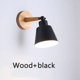 Nordic Wood Wall Lights Bedroom Beside LED Lights Macaroon Modern E27 Wall Lamps LED Restaurant Bar Lighting